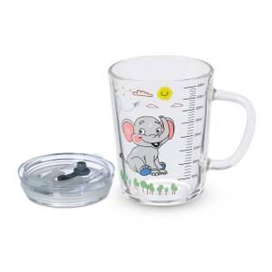 Relaxdays Verre pour enfant en lot de 2, motif de fruits, avec