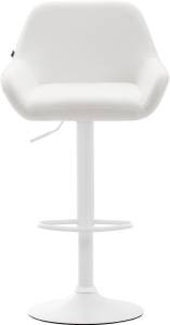 Tabouret de bar Braga Lot de 2 Blanc - Blanc