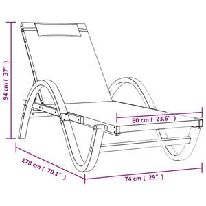 Chaise longue 3028780 Blanc