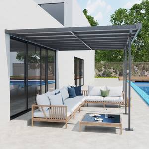 Pergola 84C-182 Grau - Kunststoff - 302 x 250 x 435 cm