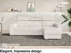 Ecksofa Voss L-Form Rechts Beige - Ecke davorstehend rechts - Longchair davorstehend rechts - Ottomane davorstehend rechts - Schlaffunktion davorstehend links