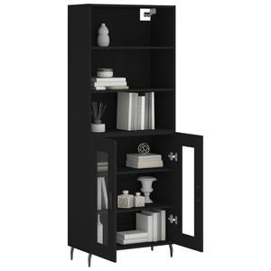 Highboard DE1287 Schwarz - Holzwerkstoff - 34 x 180 x 70 cm