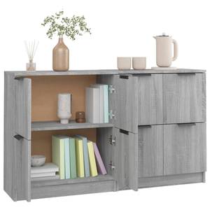 Sideboard (2er Set) 3015627 Eiche Grau Dekor