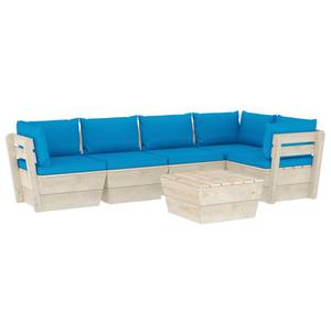 Garten-Lounge-Set (6-teilig) 3016490-14 Blau - Hellblau