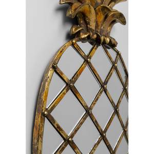 Déco murale ananas Doré - Verre - Matière plastique - Pierre - 26 x 50 x 3 cm