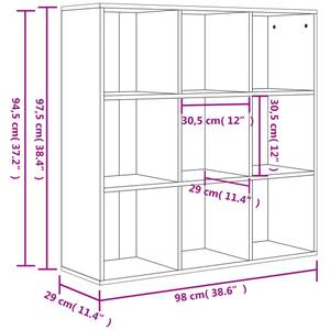 Armoire à livres 3001850 Imitation chêne de Sonoma