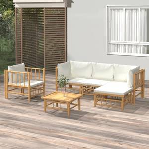 Garten-Lounge-Set 3028492-3 (6-teilig) Braun - Cremeweiß - Weiß