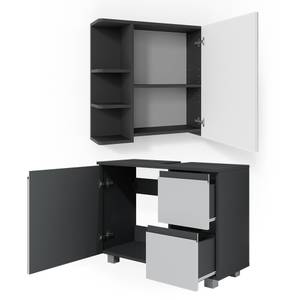 Mobilier de salle de bains J-Shape Anthracite