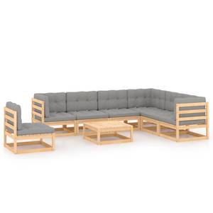 Garten-Lounge-Set (8-teilig) 3009826-2 Grau - Holz