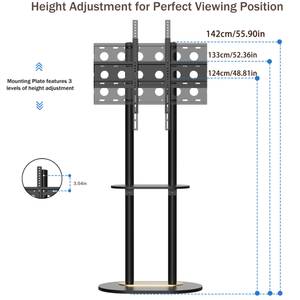 TV Stand TV Standfuß für 40-75" TV Marmor Schwarz Dekor