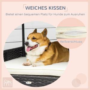 Hundehaus D02-029 Braun - Polyrattan - 98 x 70 x 69 cm