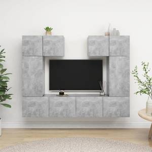 TV-Schrank 6er Set D998 Grau - Holzwerkstoff - 30 x 30 x 60 cm