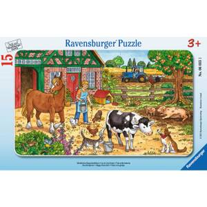 Puzzle Glückliches Bauernhofleben Papier - 12 x 8 x 12 cm