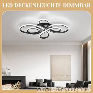 LED Deckenleuchte Alaric Schwarz - 50 x 80 cm