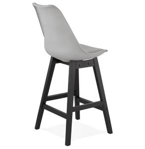 Tabouret De Bar CAMILA Noir - Gris - Chêne foncé