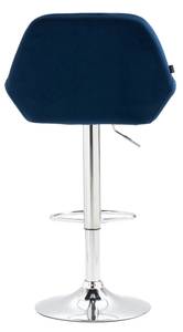 Barhocker Braga Samt blau / chrom Blau