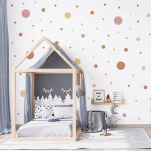 Autocollant Set Pour Enfants Points Pois Beige - Rose vieilli - Orange