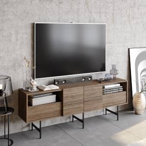 TV Board,TV Lowboard,TV Schrank DERIN Schwarz - Braun - Holzwerkstoff - 37 x 65 x 180 cm