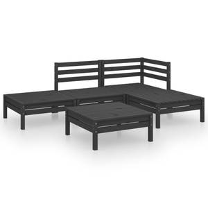 Mobilier de jardin Noir - Bois massif - Bois/Imitation - 64 x 29 x 64 cm