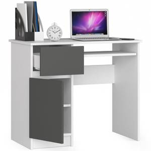 Bureau d'ordinateur Piksel gauche CLP Gris - Blanc