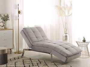 Chaise longue LOIRET Gris - Gris lumineux - Argenté