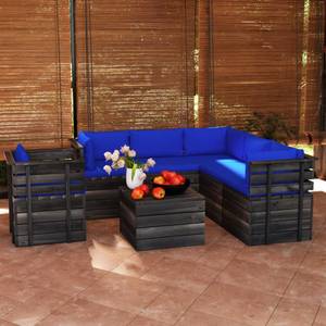 Gartensitzgruppe K113(7-tlg) Blau - Massivholz - 72 x 65 x 70 cm