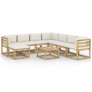 Salon de jardin 3016481-10 (lot de 9) Blanc - Bois manufacturé - Bois/Imitation - 64 x 70 x 64 cm