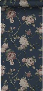 papier peint fleurs vintage 7127 Bleu