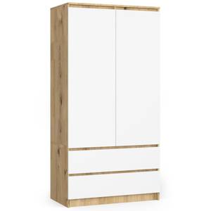 Armoire S90 2T 2S CLP Chêne clair - Imitation chêne clair - Blanc