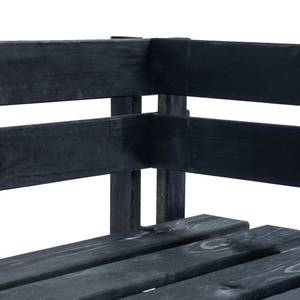 Banc palette 297703 Noir - Bois manufacturé - Bois/Imitation - 110 x 55 x 65 cm