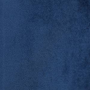 Blauer Samthocker Schwarz - Blau - Metall - Papier - Textil - 41 x 39 x 41 cm