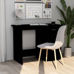 Schreibtisch Schwarz - Holzwerkstoff - Massivholz - 100 x 76 x 100 cm