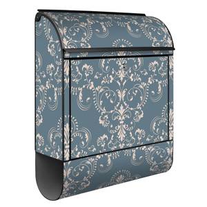 Briefkasten Stahl Royal Creme Blau Schwarz - Metall - 38 x 46 x 13 cm