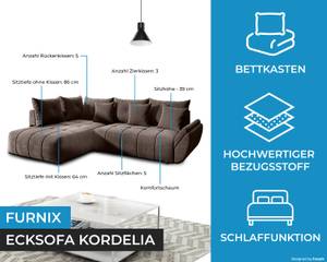 Ecksofa Kordelia Braun