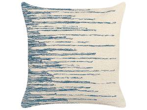 Dekokissen RIVINA Beige - Blau - Naturfaser - 45 x 14 x 45 cm