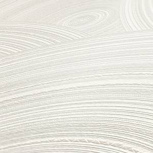 Tapete Kreise Strukturiert Weiß Weiß - Kunststoff - Textil - 53 x 1005 x 1 cm