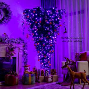 180cm LED Künstlicher Weihnachtsbaum Schwarz - Kunststoff - 110 x 180 x 110 cm
