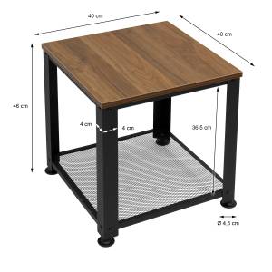 Table d'appoint carrée 40x40x46cm Bois manufacturé - 40 x 46 x 40 cm