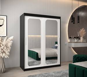 Armoire à portes coulissantes promo t3 Noir - Blanc - Largeur : 150 cm - 2 porte