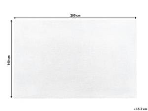 Tapis à poil long DEMRE Blanc - 200 x 140 x 140 cm