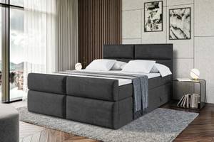 Boxspringbett BOXI3-Z KING Schwarz - Breite: 200 cm