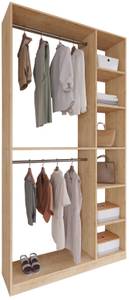 Kleiderschrank Palosa XL Braun - Holzwerkstoff - 110 x 211 x 35 cm