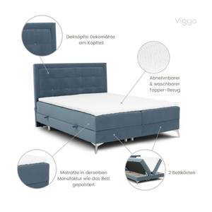 Boxspringbett Viggo II Taschenfederkern Breite: 180 cm