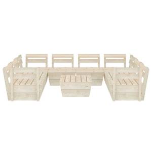 Bistro-Set-k400 ( 9-tlg ) Beige - Massivholz