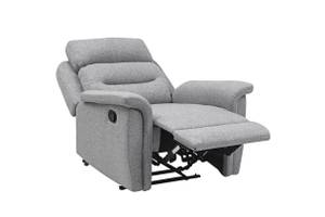 Fauteuil de relaxation LÉON Gris - Textile - 94 x 100 x 87 cm