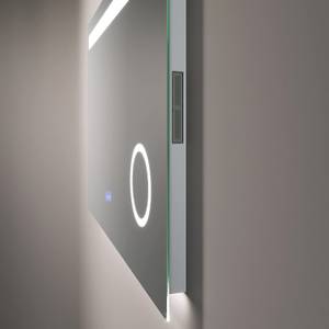 Spiegel mit Led Silber - Glas - 100 x 70 x 5 cm