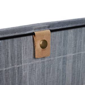 3x Corbeilles Panier de rangement bambou Gris - Argenté - Blanc