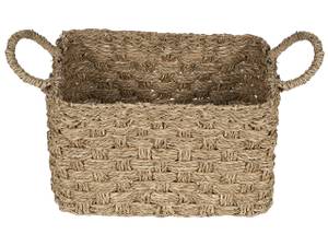 Aufbewahrungsbox HOIAN 3-tlg Beige - Blau - Naturfaser - 14 x 14 x 24 cm