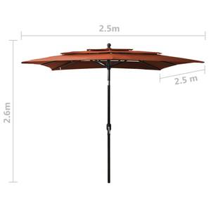 Parasol Marron - Textile - 250 x 260 x 250 cm