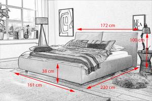 Polsterbett HENRY Cord Hellgrau - Breite: 178 cm
